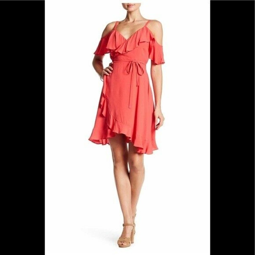 Cupcakes and Cashmere Morena Ruffle Wrap Dress - Picture 2 of 12